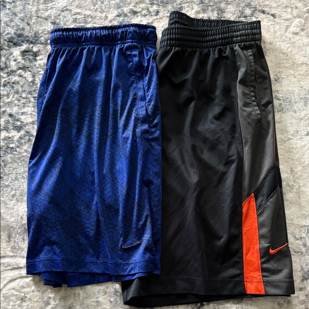 Nike Black and Blue Athletic Shorts Lot Bundle Mens XXL